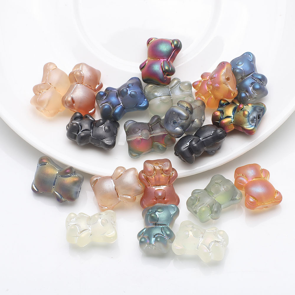 37g Weight Beads Jewelry Making Type 12 * 14mm Jewelry Making Size DIY Jewelry Accessories Classification Hole 1~1.9mm Hole Size 20 PCS/Package Quantity glass Material Bear Pattern Plating Design Cute Style 20 PCS/Package 12 * 14mm Hole 1~1.9mm Glass Bear DIY Jewelry Accessories Beads 16