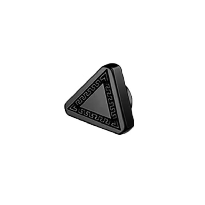X319-B (Dark Triangle Ear Clip) Black Pair