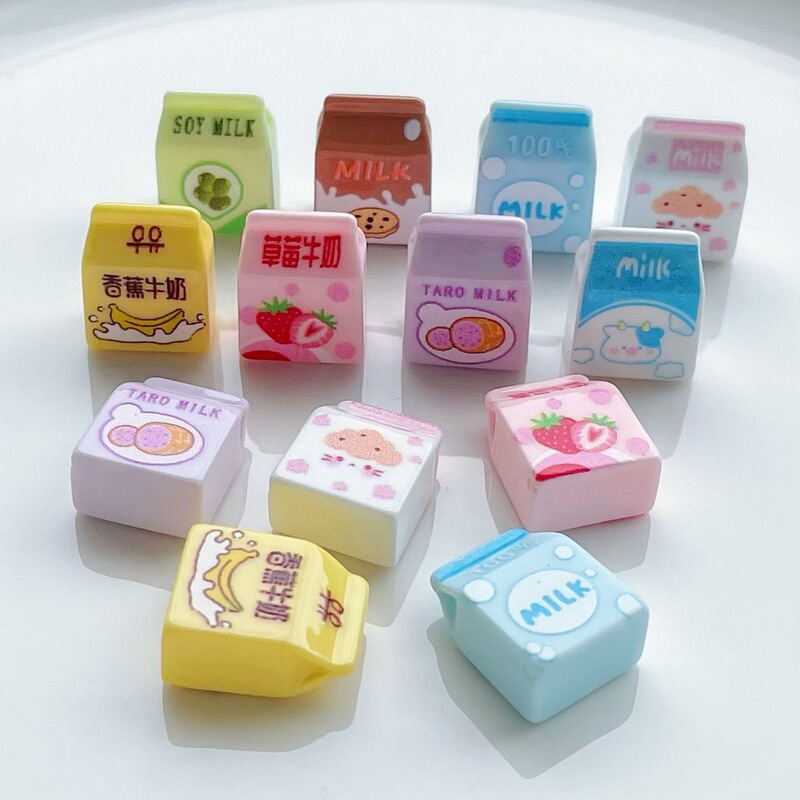 Mini Small Artificial Stereo Milk Box Resin Accessories Convenience Store Ornaments Hairpin Keychain Accessories Accessories Mini Small Artificial Stereo Milk Box Resin Accessories Convenience Store Ornaments Hairpin Keychain Accessories Accessories