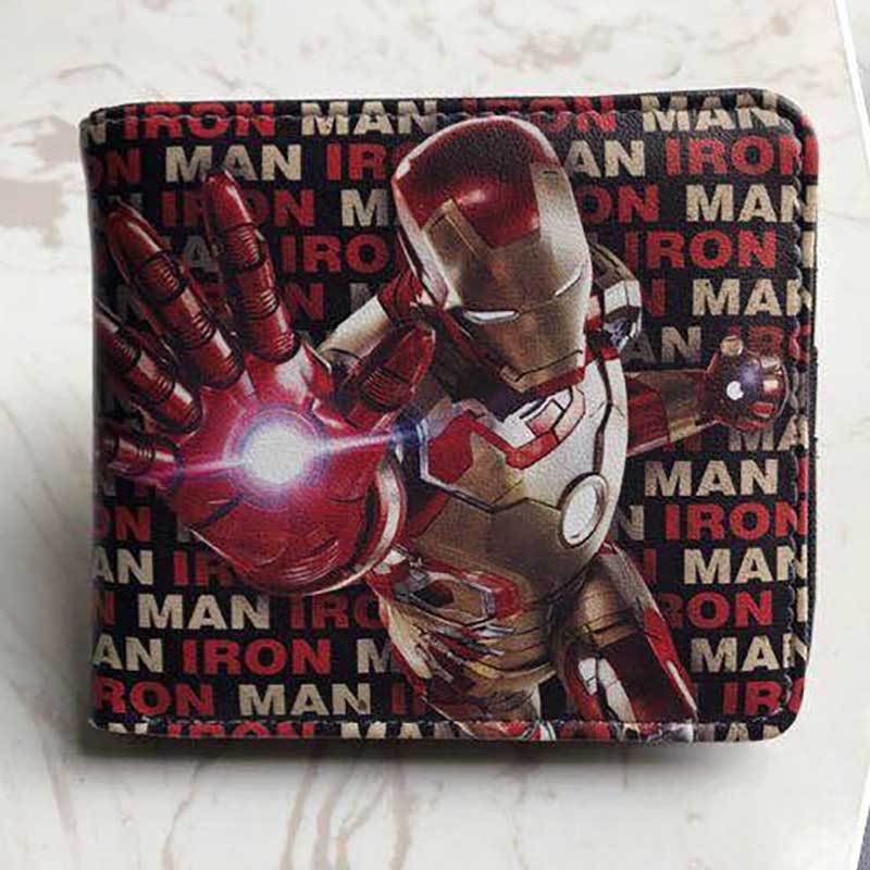 Superhéroe de dibujos animados anime periférico corto Niños estudiante masculino y femenino Cartera de dibujos animados cartera titular de la tarjeta