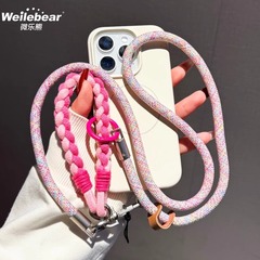 高級感のある金属製の携帯電話のストラップはとてもきれいで、多くのバック可能なロープがあります。