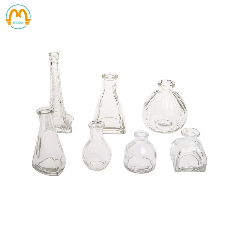 Симпатичные учебные пособия, рабочие аксессуары для цветочной композиции и наливания воды, мини-ваза, маленькая стеклянная бутылочка.