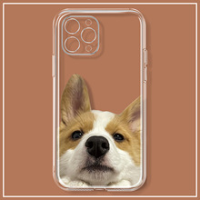 可爱柯基狗狗适用iPhone15手机壳全包苹果12保护套卡通13透明软壳