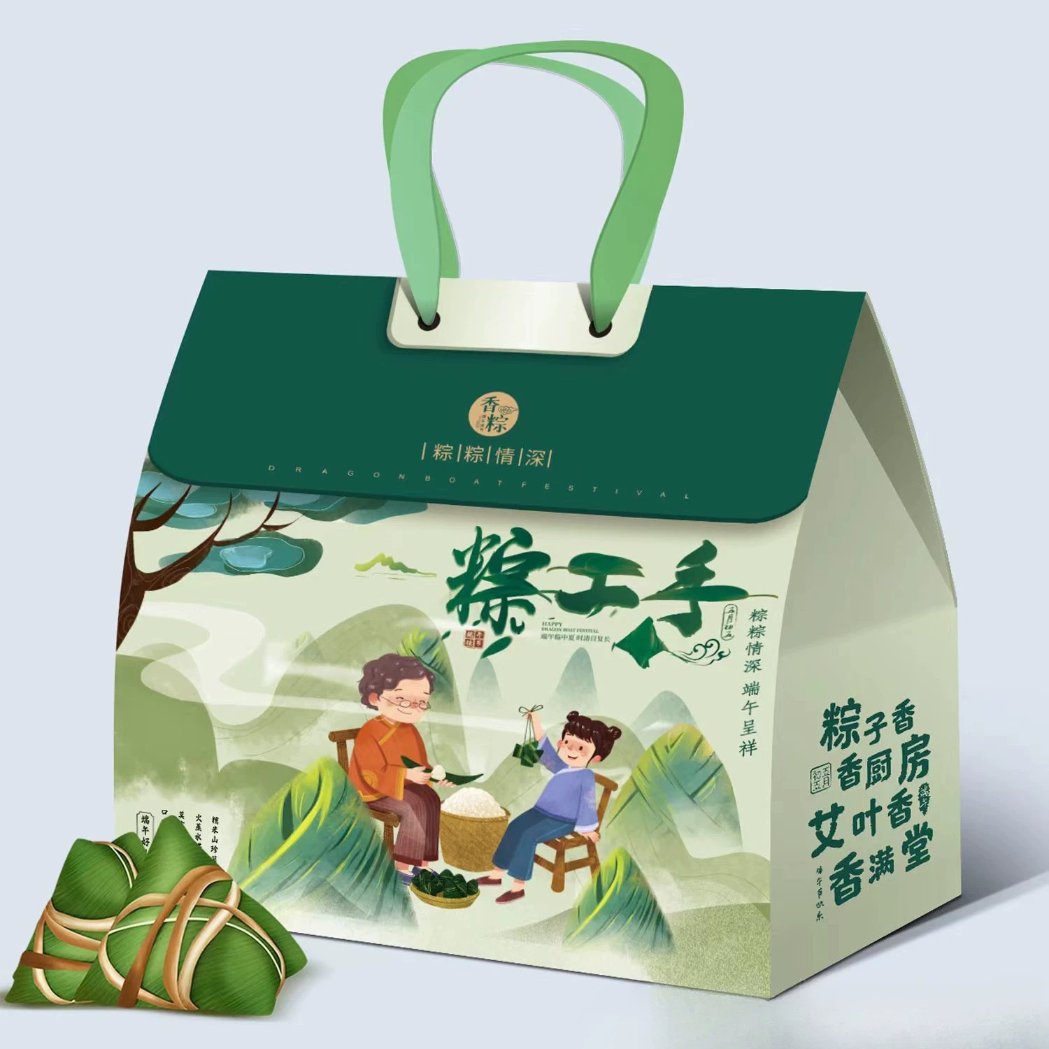 2025 Праздник драконьих лодок, подарочная коробка для рисовых пельменей, упаковочная коробка, пустая коробка, упаковочная коробка для рисовых пельменей ручной работы, пустая коробка, большой размер, индивидуальный логотип