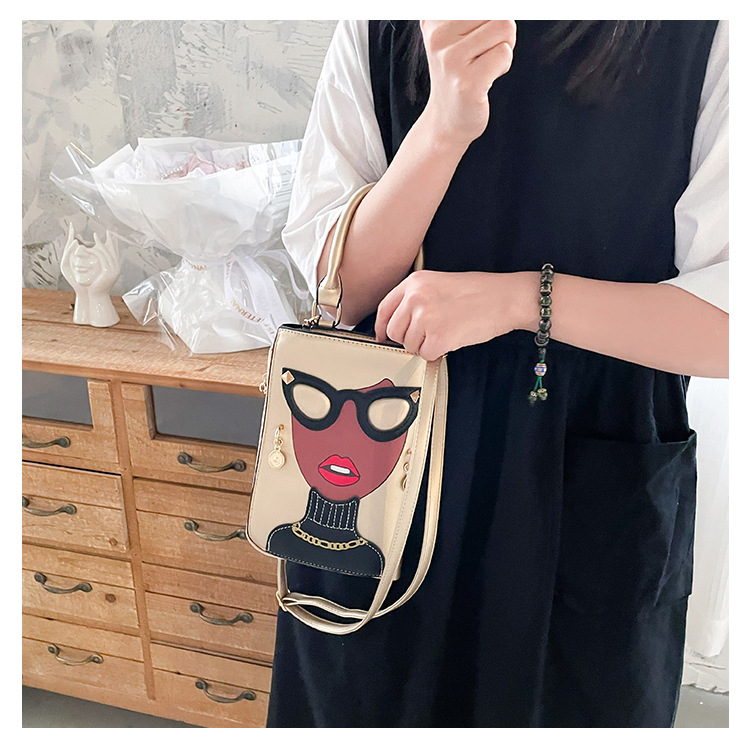 345g Weight Cotton Lining Material Sewing Thread Fashion Element Zipper Closure Type Single Shoulder Strap Strap Type Crossbody Bag Bags Type Casual, Shopping Occasion Pu Leather Material Human Pattern All Seasons Season Women's Gender Streetwear Style Square Shape Medium Size Women's Medium Pu Leather Human Streetwear Sewing Thread Square Zipper Crossbody Bag 10