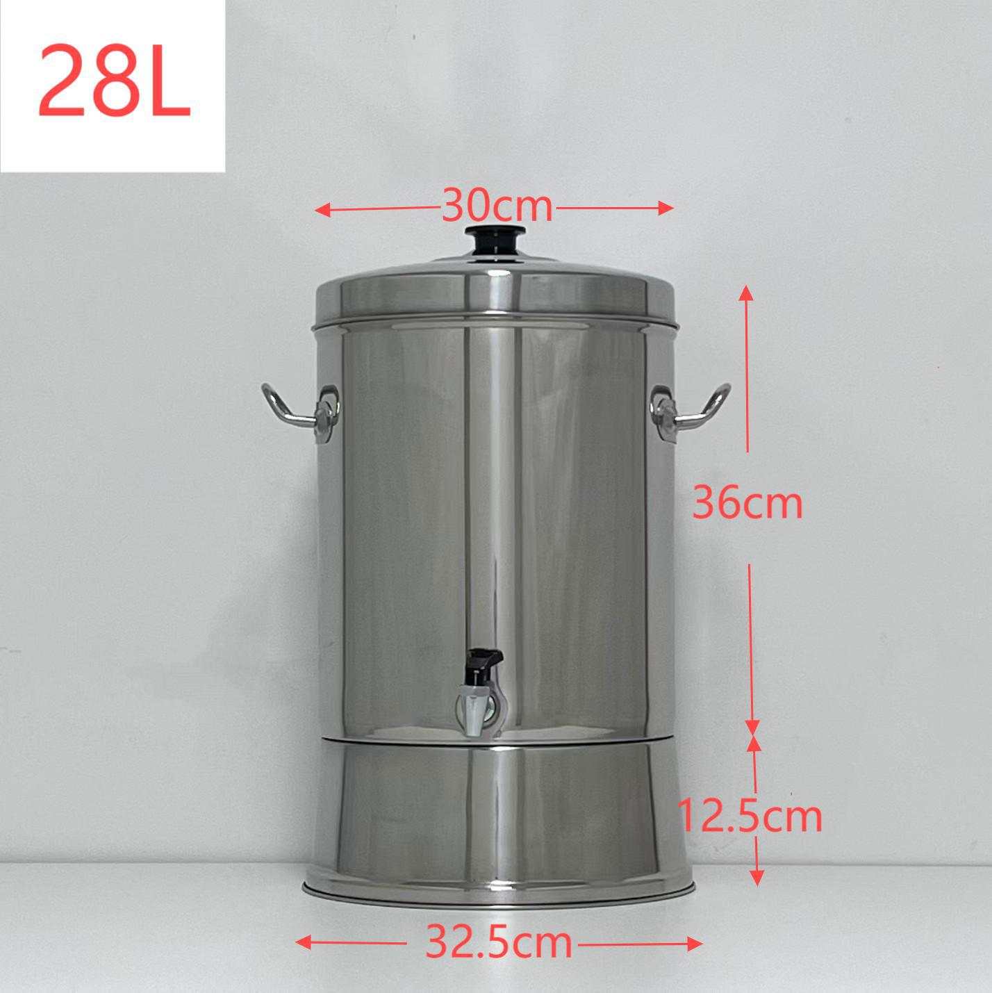 Los fabricantes suministran una gran cantidad de baldes de agua fría de acero inoxidable con grifo, baldes para beber, baldes de té con tapa y regla de agua