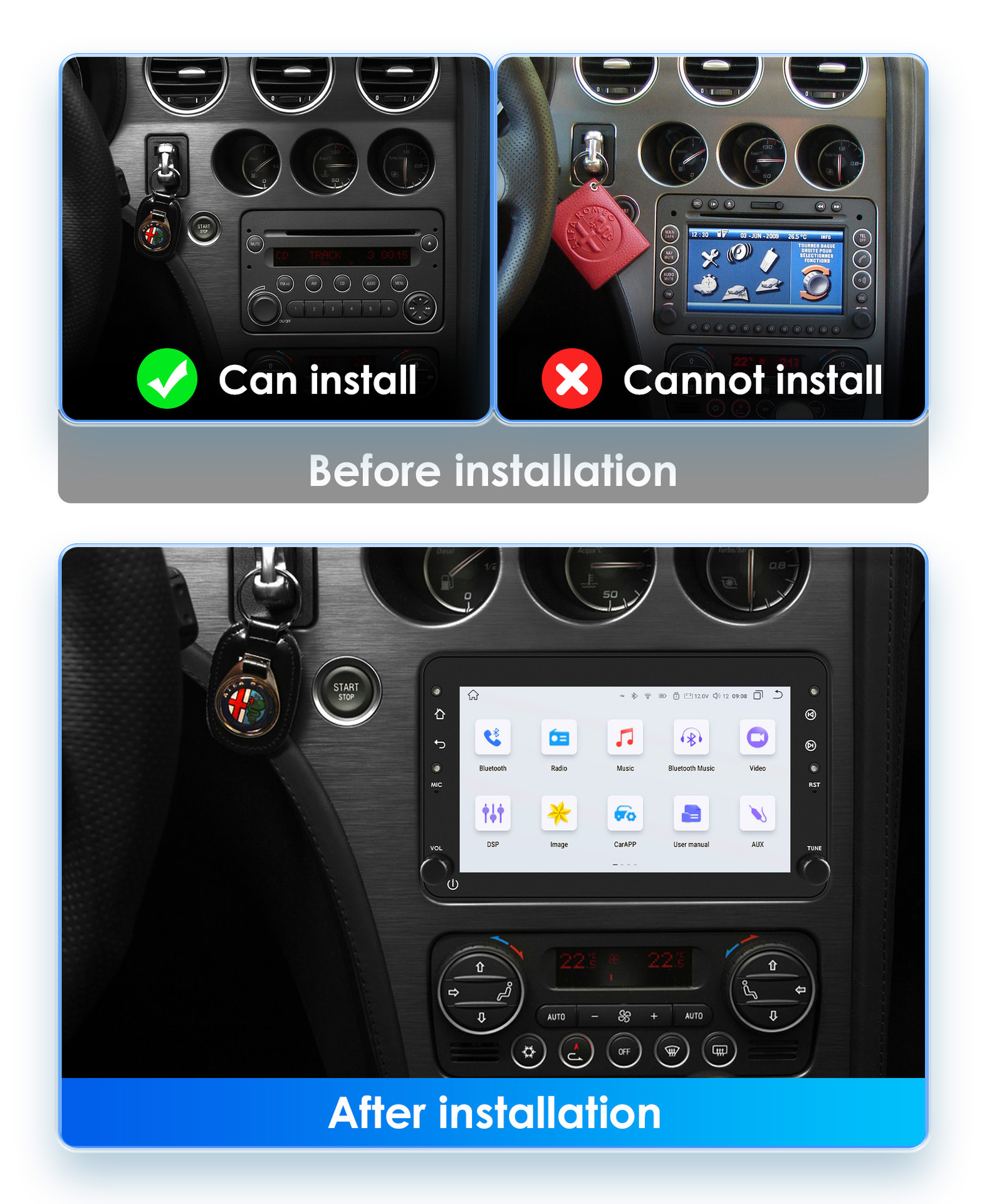 Cross-border applicable to Alpha alfa7-inch HD car audio and video vehicle GPS Android navigation intelligent all-in-one machine