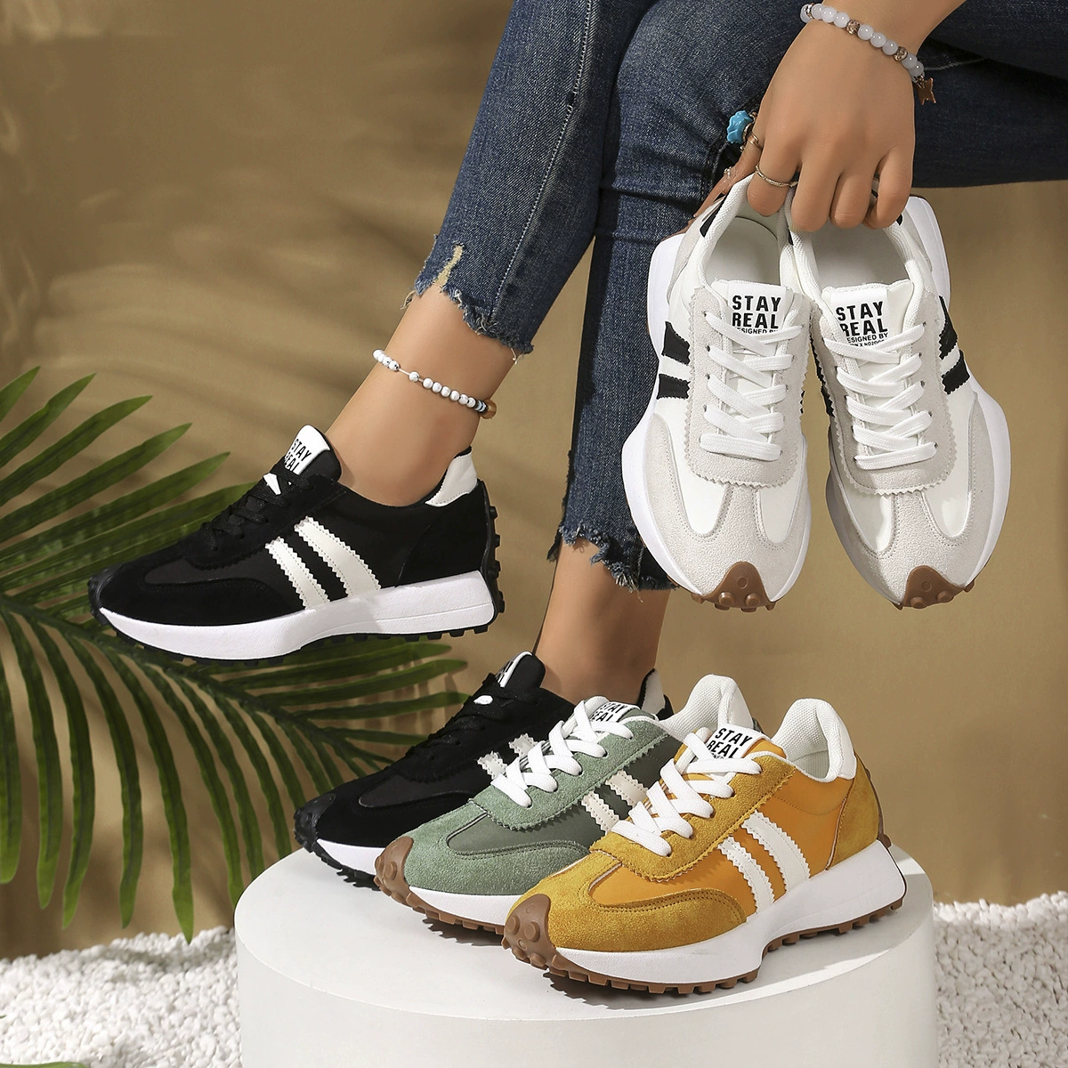 Mesh Summer Casual Platform Sneakers, Plus Size, EU 36–43, Lightweight