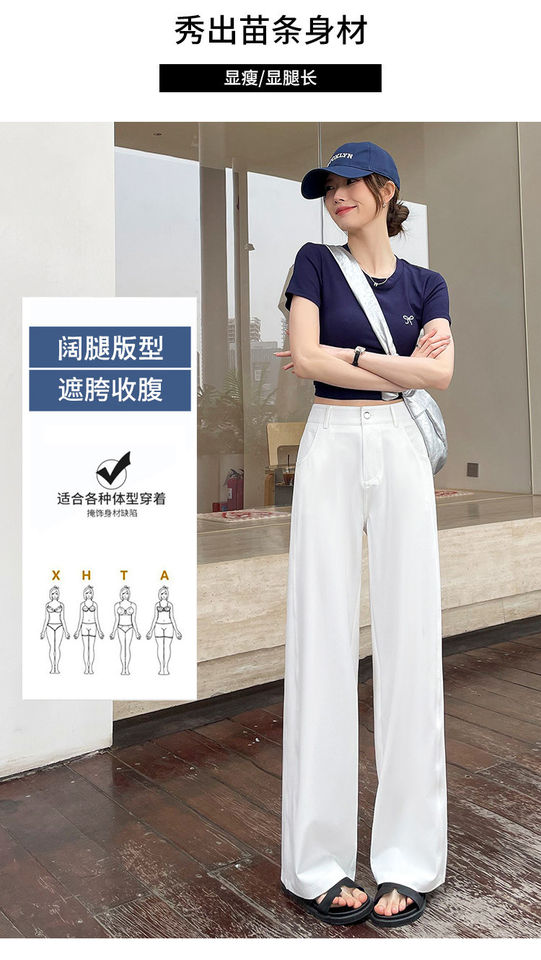 Quần ống rộng giả denim Lyocell Tencel cạp cao dáng mỏng, form suông rủ nhẹ — Denim đen thông thường, Người nhỏ nhắn màu trắng, Quần jean đen cho người nhỏ nhắn, Quần jean đen dáng dài chi tiết 4