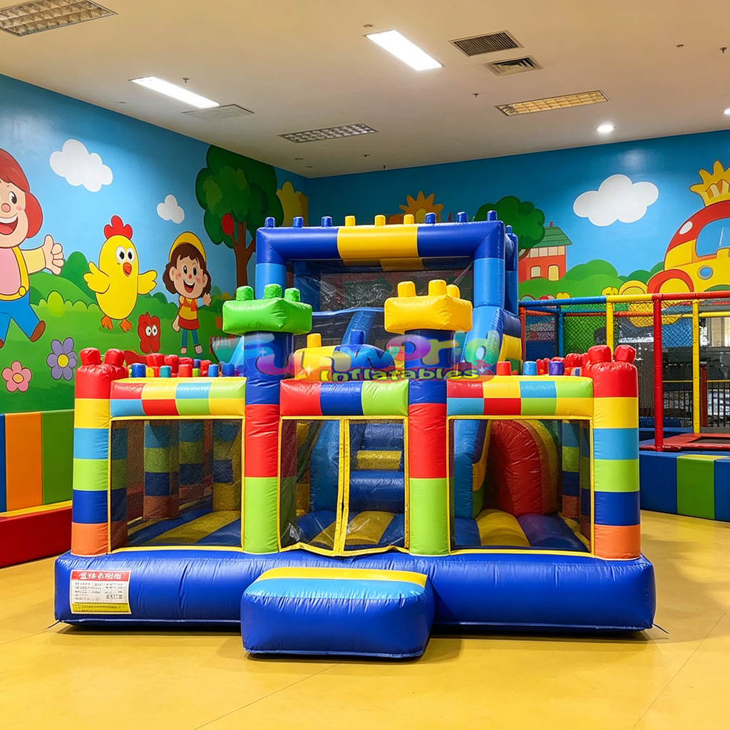 Nuevo castillo inflable al aire libre gran plaza cabina infláble slide centro comercial comercio exterior niños cama de salto