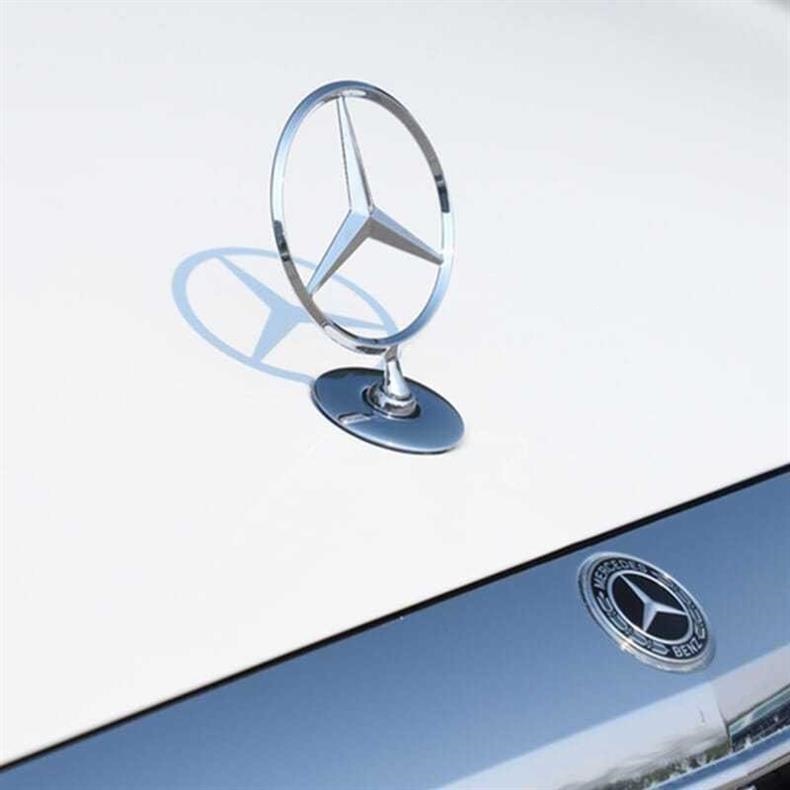 Mercedes-Benz E-Class E260 E300L S-Class S450 C-Class modified with Mercedes-Benz vertical emblem on the hood