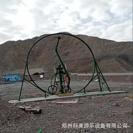江苏淮安高档社区360度旋转自行车户外大型单人互动360度旋转