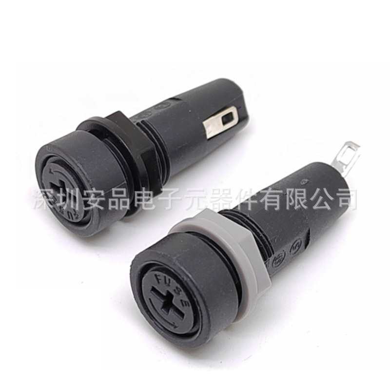 PTF-35保险丝座10A保险座6.3A2.5W250V一字型FUSE阻燃耐高温OP520