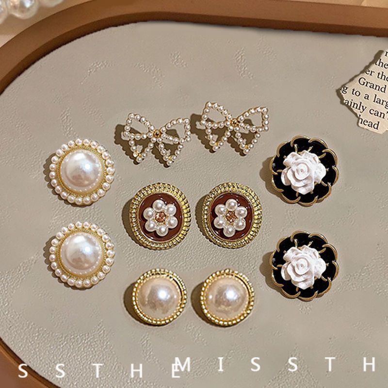 Zirkonia Und Perlen Ohrstecker Für Damen Elegant Für Den Alltag_voghion.com