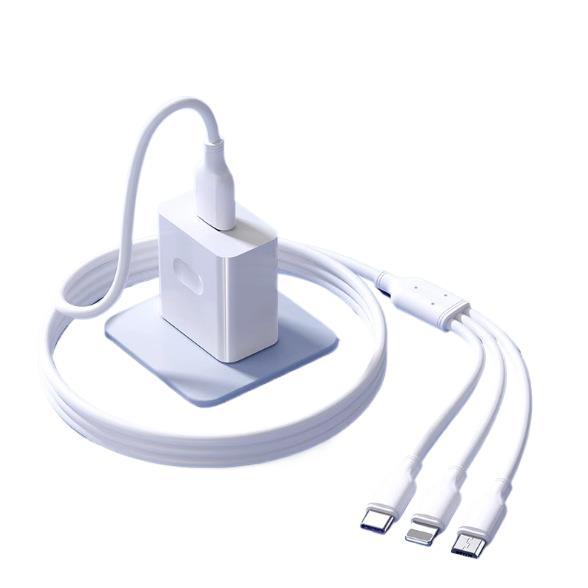 Cargador de cable de datos de línea 3 - en - 1 cabeza de carga de cable de datos de línea 1 - tractor 3 multifuncional montado en vehículo conjunto de carga rápida de cable de carga de tres cabezas
