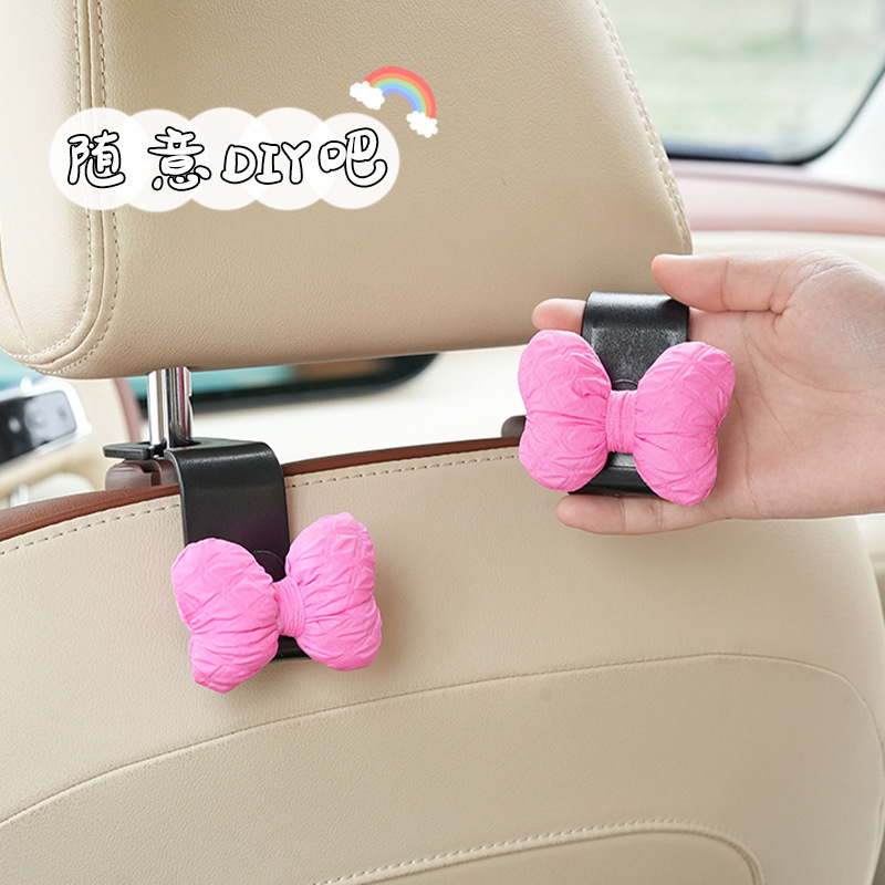 Gancho de coche de dibujos animados Gancho de coche de almacenamiento de acabado de bricolaje creativo Gancho de decoración conveniente en la parte posterior del asiento del coche