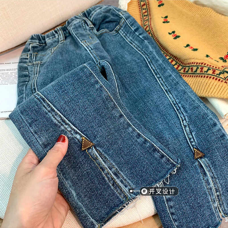 2026 primavera y otoño nuevos jeans de chicas extranjeras para bebés pantalones largos para niños coreanos image 4