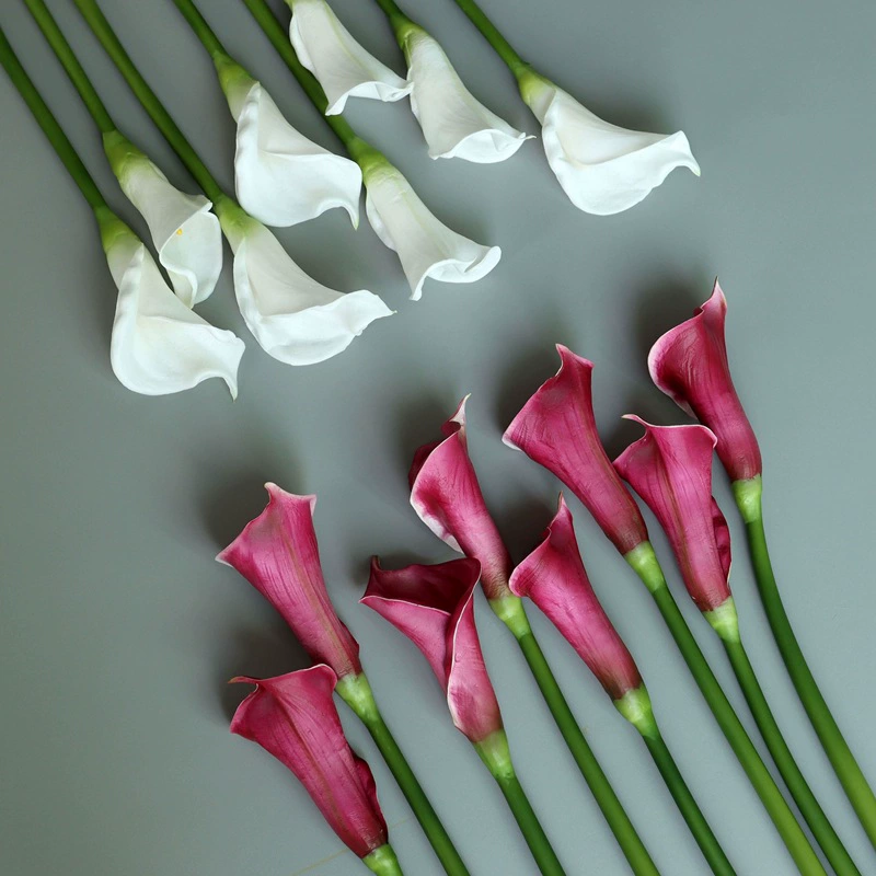 PU Calla Lilies (Polyurethane) Realistic Large Stem, 45/65 cm — Wholesale Decorative Flowers