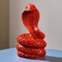 蛇形十二生肖红色朱砂吉祥物