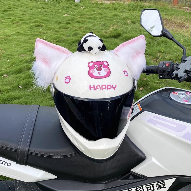Handmade Beast Ear Fox Ear Motorcycle Helmet Accessories