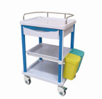 Vehículo de tratamiento azul y blanco de tres capas