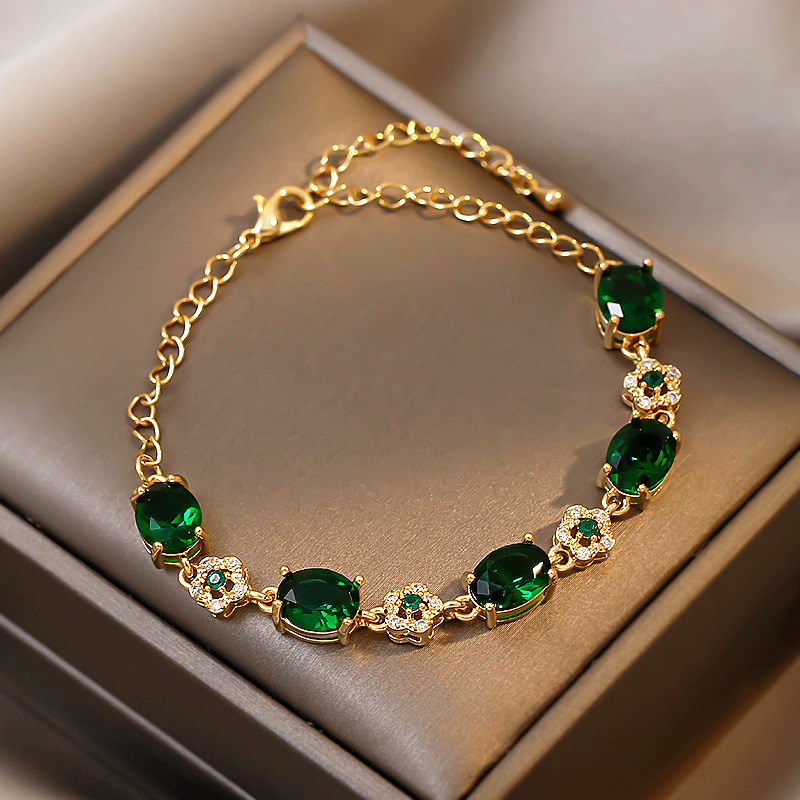 ZIRCON cuadrado pulsera ajustable Mujer simple luz de lujo pulsera moda personalidad temperamento Joker Senior Sentido de mano adornos hembra