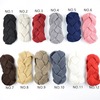 Knitted headband with pigtail, woven demi-season helmet handmade, keep warm hair accessory, European style, Korean style