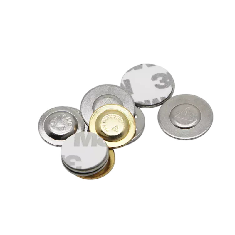 17mm徽章磁铁帽20mm金属圆形磁性胸牌工号牌镀镍强磁草帽磁铁扣