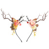 Christmas Mori female antlers hair hoop immortal festive jewelry elk hair clip plush hair card flower elves hair hoop