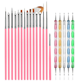 Amazon Nail Art Pen Set Nail Painting 15-Piece Set with 5 Double-Ended Spiral Rod Dotting Pens, Popular for Cross-Border Sales