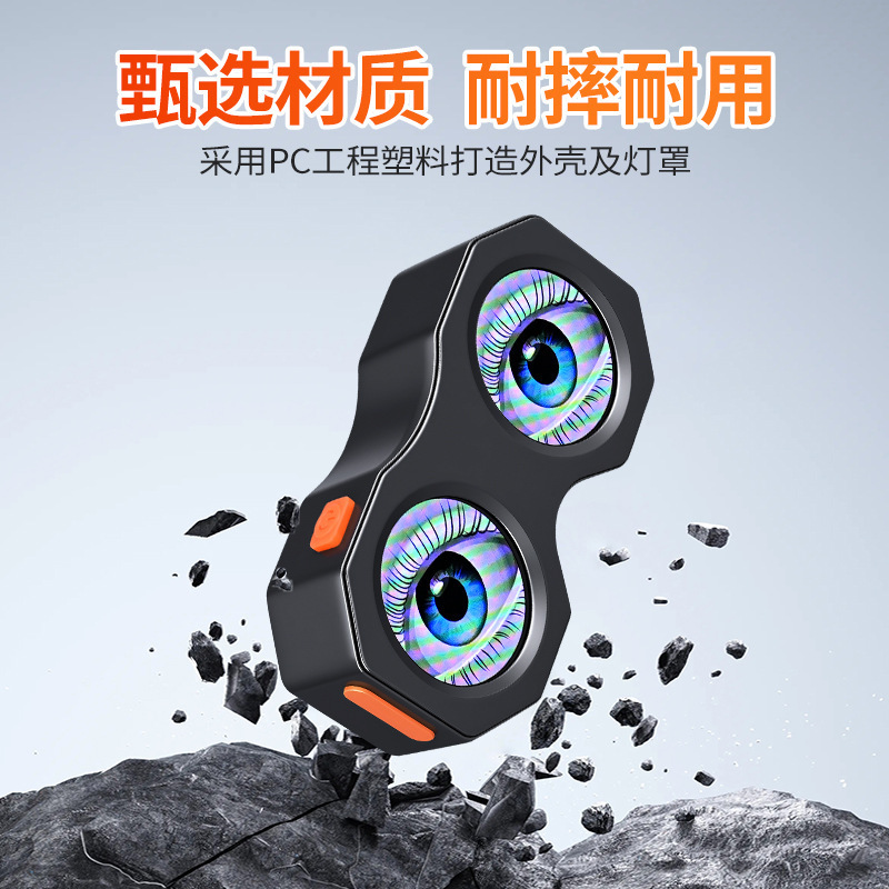 款跨境爆款APP自行车电动车恶魔眼尾灯汽车装饰灯充电款免接线双|undefined