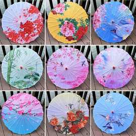 油纸伞中国舞蹈演出古典走秀汉服绸布吊顶复古风旗袍道具装饰跳舞