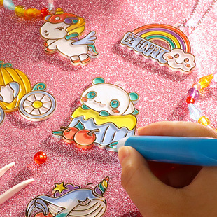 ��ͯ�⿾�z���ֹ�����Ů���ӉT�f��ɫ���ˮ�����z�����b�Y��DIY