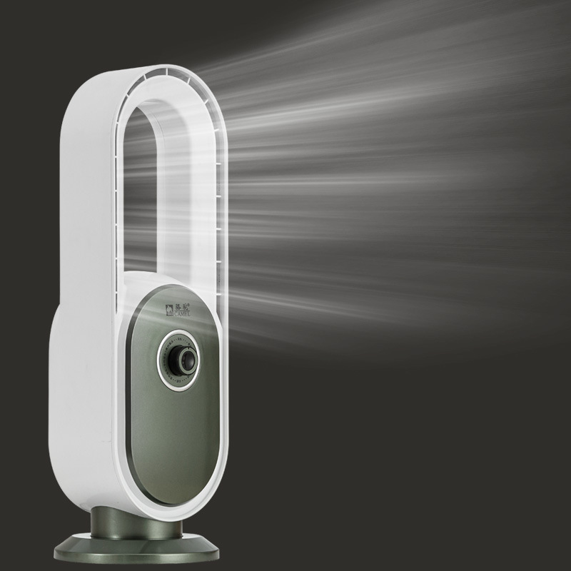 New Household Upright Reversible Tower Fan with Timer and Silent Floor Fan, Camel No-Leaf Remote Control Electric Fan