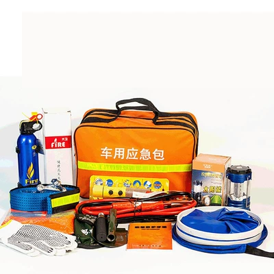 Car Fire Extinguisher Emergency Kit, Small Portable Rescue Medical Kit, Car First Aid Kit Emergency Equipment (Kempinq və səyahət) - 10-piece-set