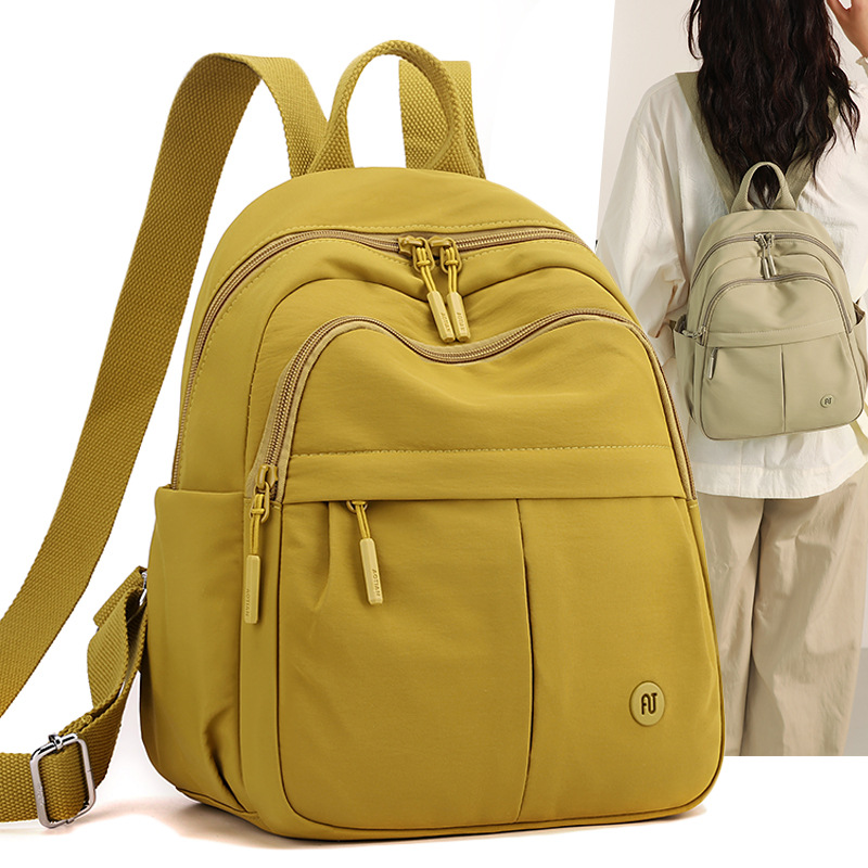 奥天2025年新款时尚双肩包休闲洋气女包 双拉链大学生背包户外