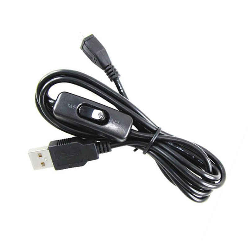 树莓派micro usb电源线带开关,方便控制树莓派开关机 3B