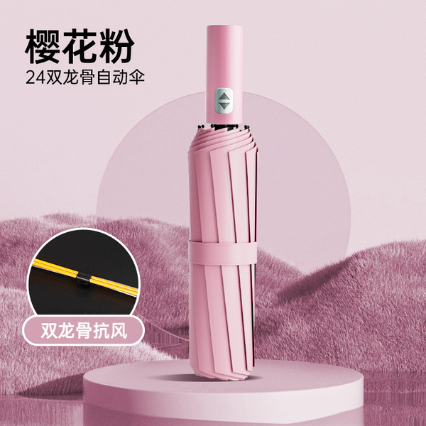Double-layer automatic windproof umbrella