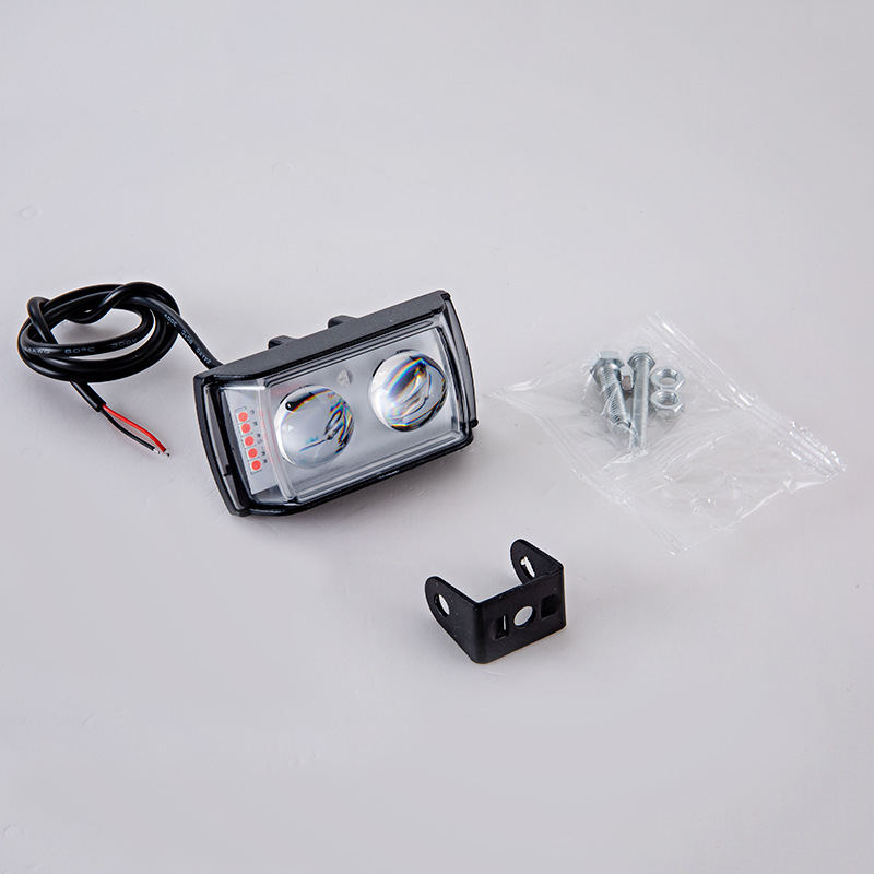 Motuoche LED Headlight for Electric Motorcycle 12-80V (Motorcycle headlights, headlights) - sds-019-short-three-sided-spotlight