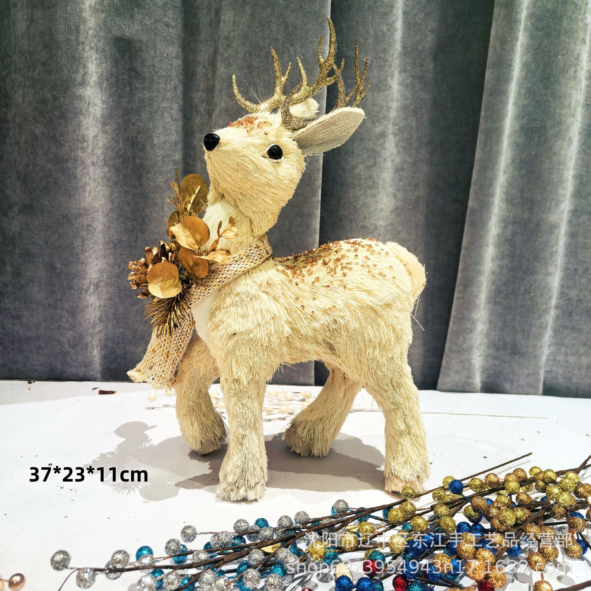 Decoración de ciervo navideño, adornos lindos, exquisitos recuerdos, simulación de alces, decoración de escritorio de ventana navideña, accesorios