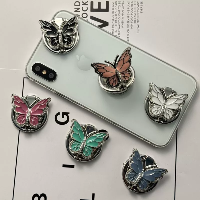 Креативный вращающийся держатель для телефона с кольцом, складной бабочка, универсальная подставка для телефона на стол, для ленивых