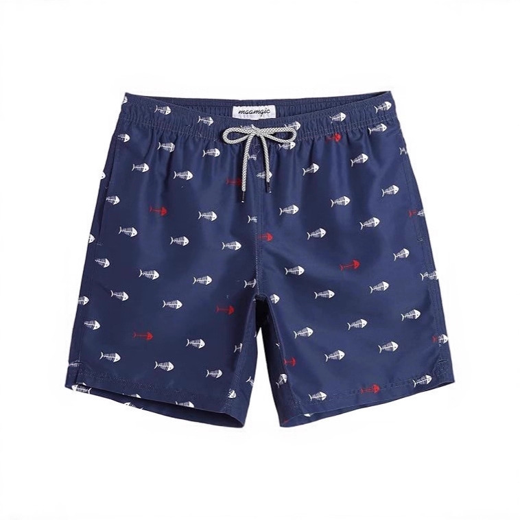 Maamgic Men's Swimming Trunks Quick-Drying Swim Shorts with Mesh Lining Funny Swimwear Swimsuit 7inch