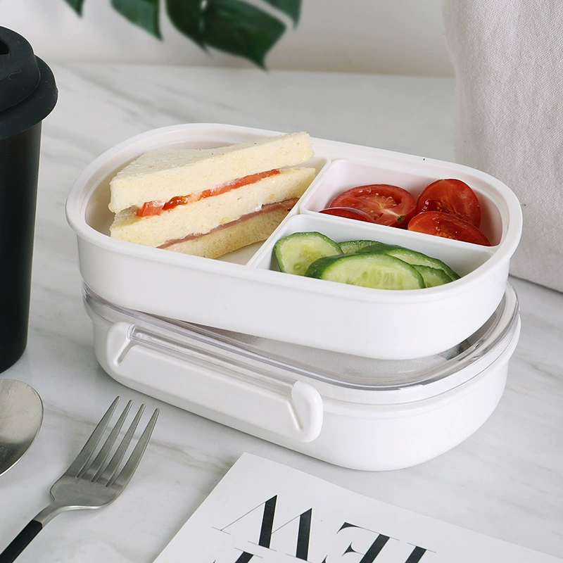 Ланч-бокс Bento, разделённый, можно использовать в микроволновке, пищевой герметичный изолированный, 350/490/950 мл