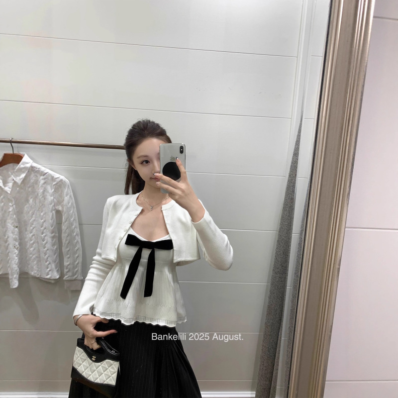 板栗可可Bankelili'古堡少女'针织开衫外套吊带套装初秋穿搭上衣|undefined
