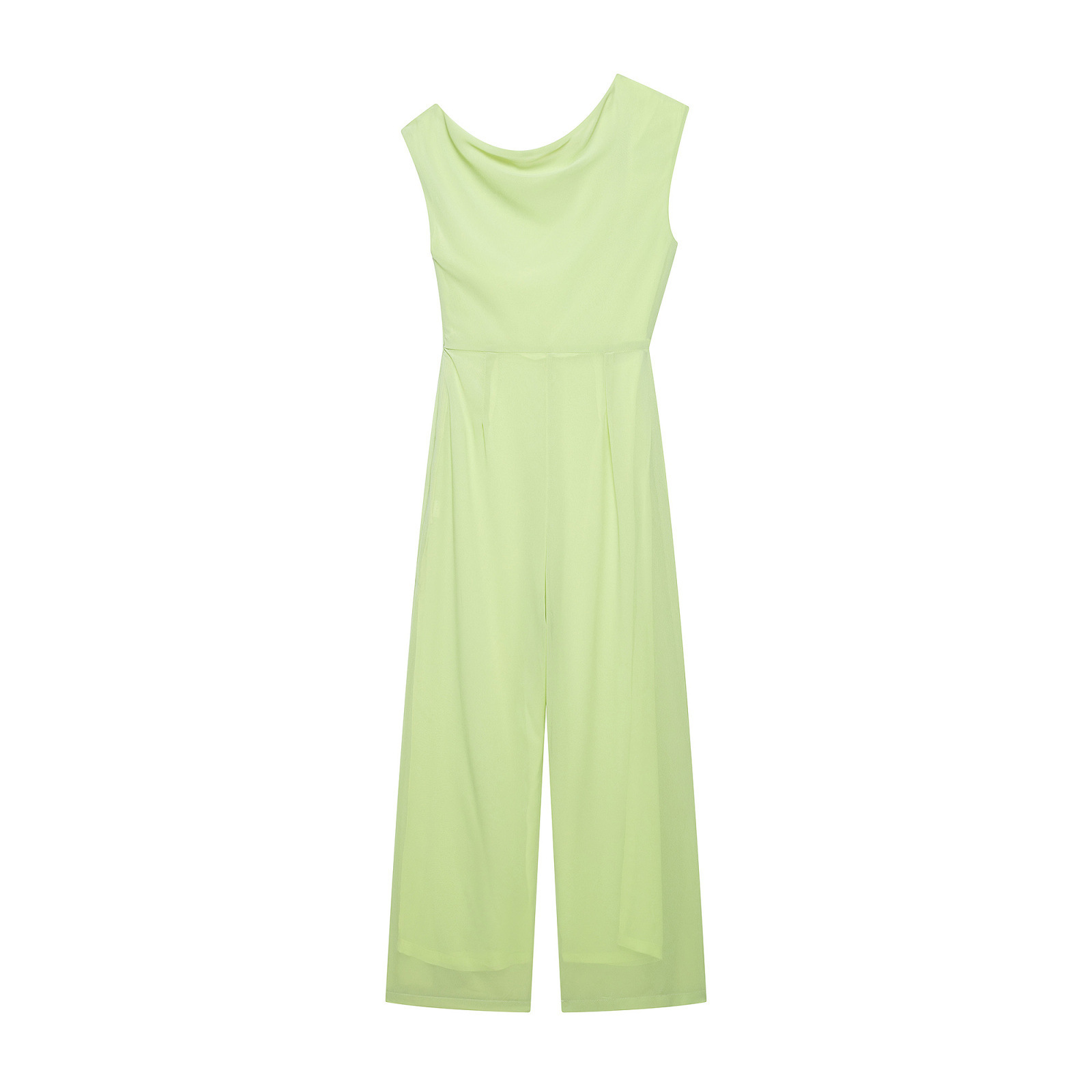 ZAZA hecho por sí mismo estilo europeo al por mayor ropa de mujer temperamento de moda universal irregular hombro inclinado conjunto de pantalones largos