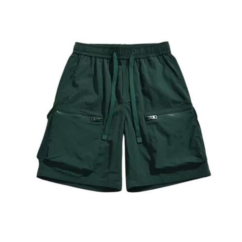 2025 summer new men's multi-pocket simple work shorts trendy brand quick-drying outdoor five-point loose casual thin
