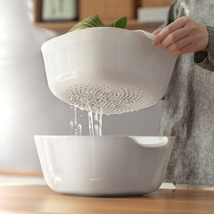 Double-layer sink drain basket household kitchen rice washing basket fruit and vegetable tray filter vegetable washing