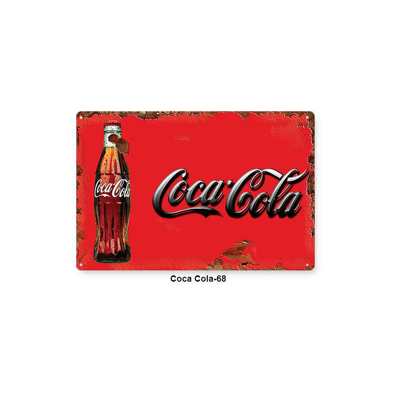 Настенная полка с изображением Coca‑Cola, винтажная поцарапанная металлическая плакат, 20×30 см