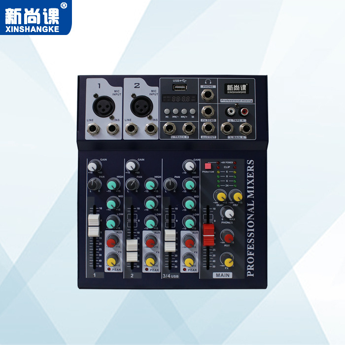 블루투스 U 디스크 이펙터 녹음 사운드 카드 앰프 믹서와 함께 라이브 전문 믹서 2/4/5/6/7