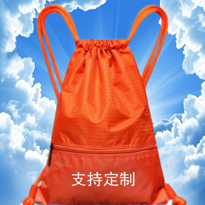 双肩束口袋防水抽绳背包运动拉绳包牛津布双肩包蓝球袋足球装备包